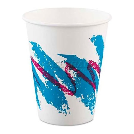 Solo SOLO Jazz Hot Paper Cups, 8 Oz., Polycoated, Jazz Design, 50/Bag SCC 378JZJ